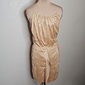 Max Azria XS Camel Tan Vegan Suede mini dress
